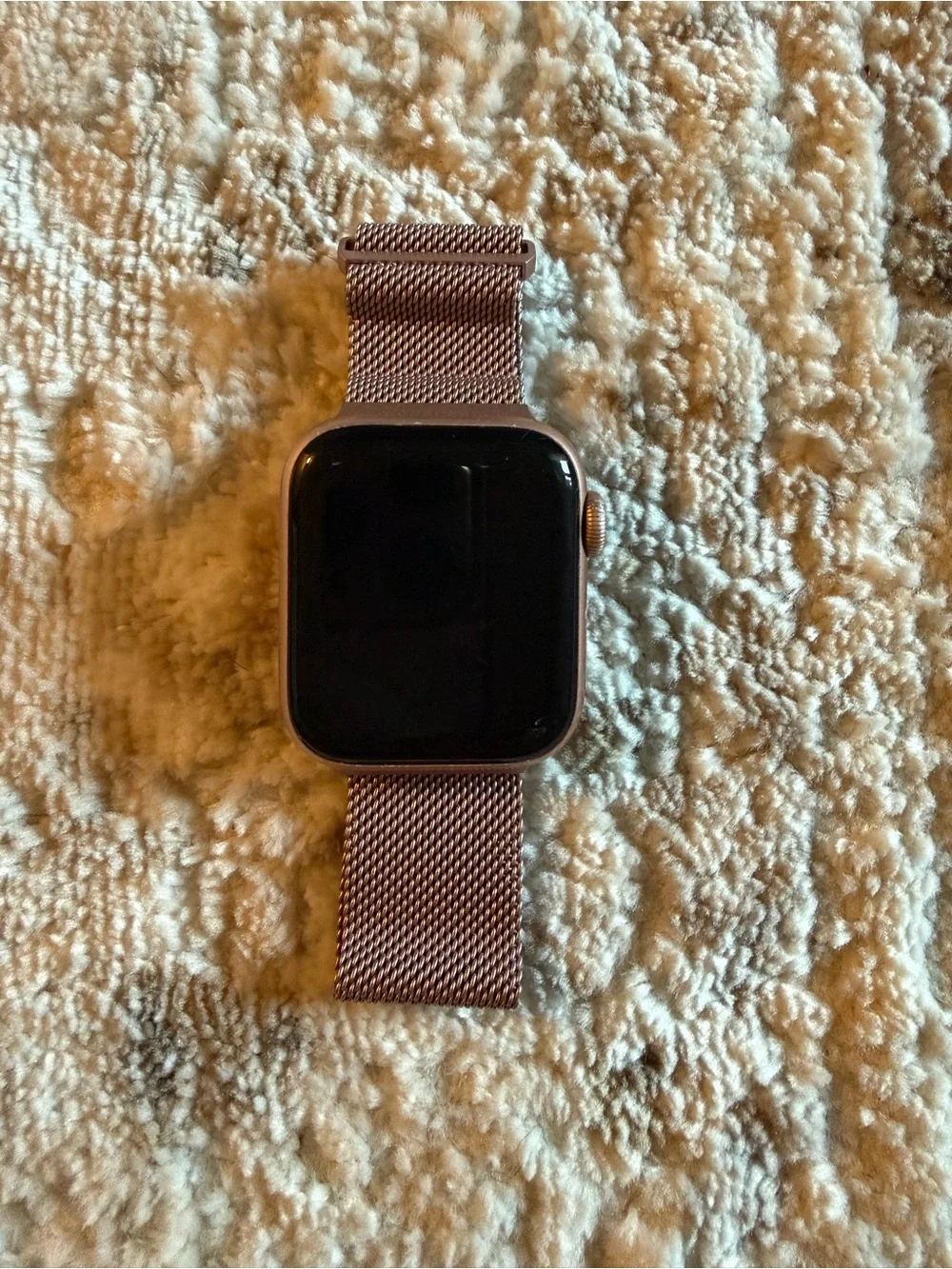 Rose Gold Smartwatch with Mesh Band